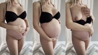 LactatingDaisy - (LactatingMommyMILF) - Do you like watching me rub myself in oil  #fyp #pregnant #milf #mommy  (16.10.2022)